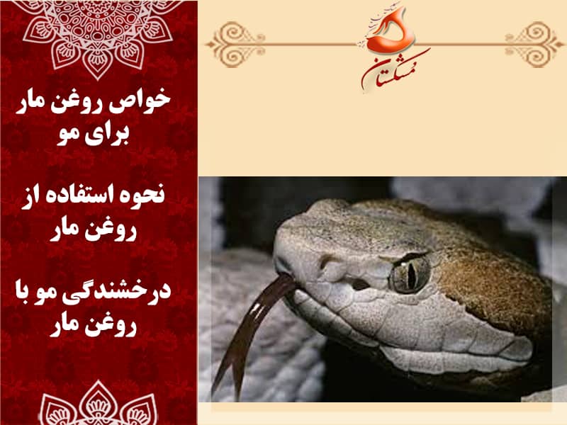خواص روغن مار برای مو