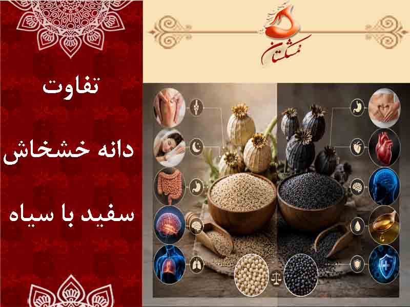 تفاوت دانه خشخاش سفید و سیاه